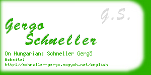 gergo schneller business card