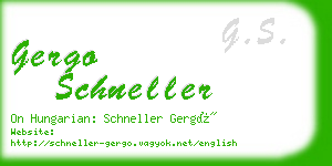 gergo schneller business card